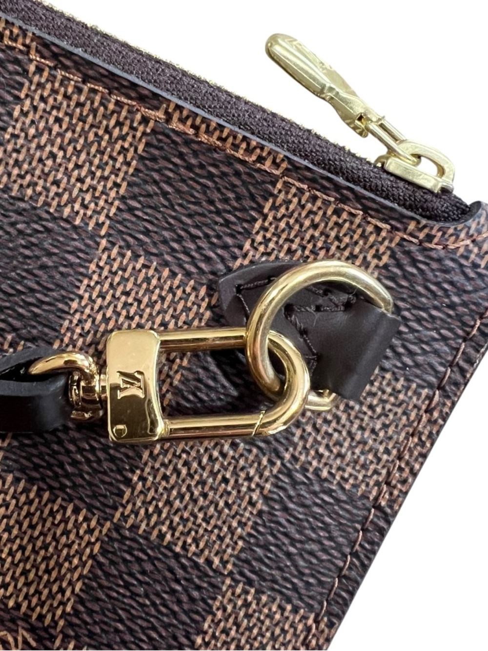 LOUIS VUITTON Damier Ebene Neverfull MM GM Pochette - Picture 5 of 9